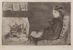 Lydia prenant le thé