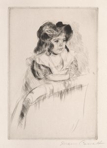Margot, reposant les bras sur le dossier du fauteuil, vers 1903 - Mary Cassatt