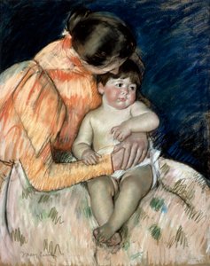 Mère et enfant, fin du XIXe ou début du XXe siècle