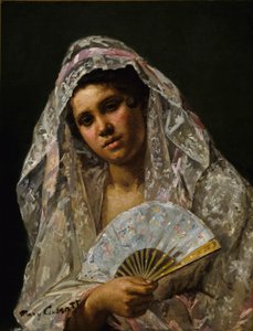 Danseuse espagnole portant une mantille en dentelle - Mary Cassatt