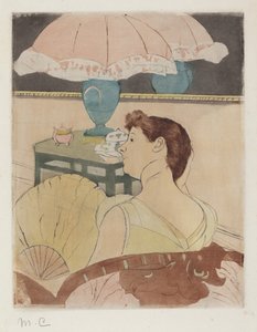 La lampe - Mary Cassatt