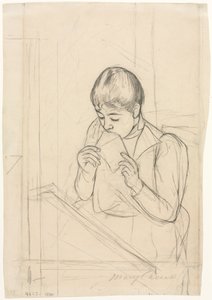 La Lettre recto, La Lettre verso, 1891 - Mary Cassatt