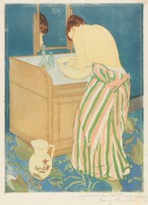 Femme se Baignant - Mary Cassatt