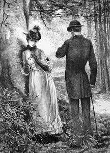Un couple en train de courtiser