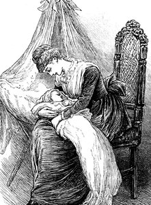 Une jeune mère câlinant son enfant - Mary Ellen Edwards