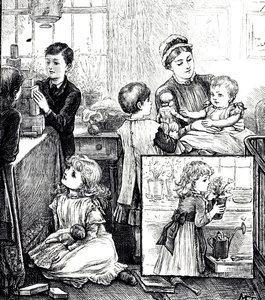 Gravure représentant une scène régulière d