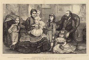 Leurs Altesses Royales le Prince et la Princesse de Galles avec leurs enfants - Mary Ellen Edwards