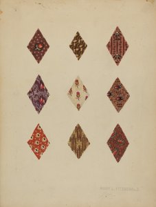 Carrés de quilt, vers 1937