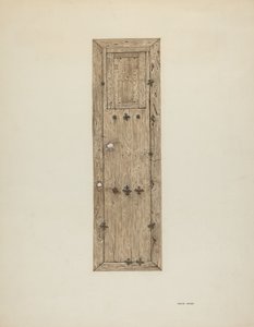 Porte cloutée de cuivre, une paire, vers 1939 - Mary Hansen