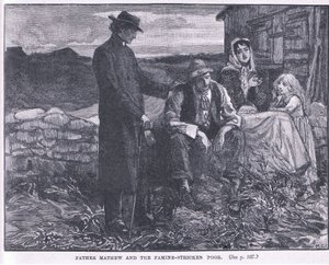 Le père Matthew et les pauvres affamés, 1845 - Mary L. Gow