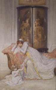 Mère et enfant, vers 1890 - Mary L. Gow