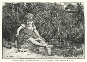 Silas Marner - Ici était assise Eppie, discutant joyeusement avec sa petite botte