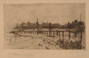Newark, N.J., depuis le Passaic - Mary Nimmo Moran