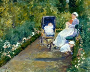 Enfants dans un jardin (La Nourrice)