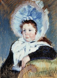 Dorothy avec un très grand bonnet et un manteau sombre, c.1904