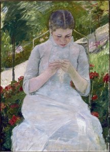 Femme cousant
