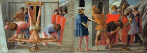 Italien :  Masaccio crocefissione di san pietro e martirio di san giovanni Battista La crucifixion de l