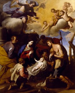 Adoration des bergers, par Massimo Stanzione (1585-1656) - Massimo Stanzione