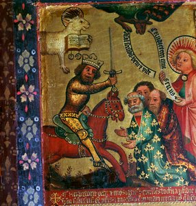 Peinture montrant le martyre de Saint Pierre et Saint Paul, 14e siècle - Master Bertram of Hamburg