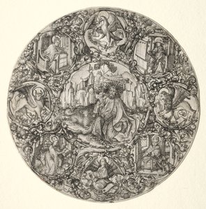 Saint Jean-Baptiste entouré des évangélistes et des quatre pères de l