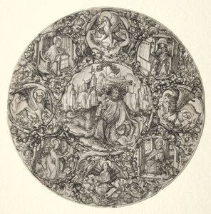Saint Jean-Baptiste entouré des Évangélistes et des Quatre Pères de l