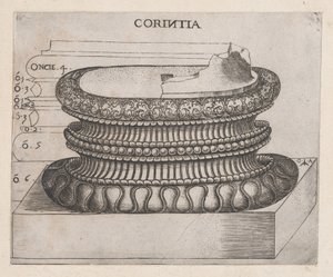 Speculum Romanae Magnificentiae : base corinthienne, vers 1537