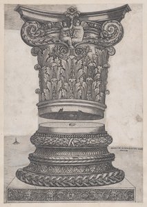 Speculum Romanae Magnificentiae : Chapiteau et base décorés, vers 1537