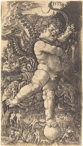 Cupidon en équilibre sur un globe - Master H.L.