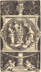 Emblème avec Espoir, Tribulation, Envie et Tolérance - Master IB