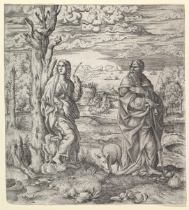 Saint Jean et Antoine dans un paysage, vers 1544-45