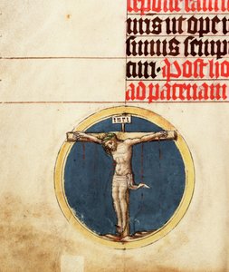 Petit rondeau avec le Christ crucifié - Master Michael