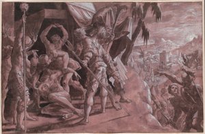 Les soldats découvrant le corps d