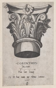 Speculum Romanae Magnificentiae : Chapiteau corinthien, 1535 - Master PS