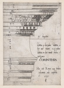 Speculum Romanae Magnificentiae: Entablement du Temple de Castor et Pollux, Rome, 1537