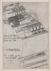 Speculum Romanae Magnificentiae: Entablement du Temple de Vespasien, Rome - Master PS
