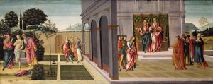 Suzanne et les vieillards dans le jardin, et le procès de Suzanne devant les vieillards, vers 1500 - Master of Apollo and Daphne