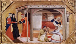 La naissance de la Vierge Marie, vers 1365-1370