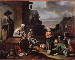 Paysans au puits - Master of Beguins