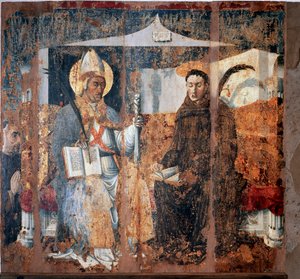 Saint Éleuthère de Tournai et Saint Placide (Fresque)