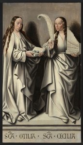 Saintes Ottilia et Cécilia, panneau du retable de Sainte Anne - Master of Frankfurt