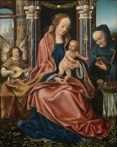 Triptyque de la Sainte Famille avec des anges musiciens. Panneau central, vers 1510-1520