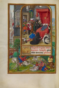 Scène de lit de mort - Master of James IV of Scotland