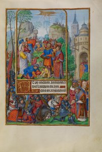 Les Israélites recueillant la manne du ciel - Master of James IV of Scotland
