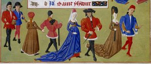 Mai : les courtisans se promènent (détail)