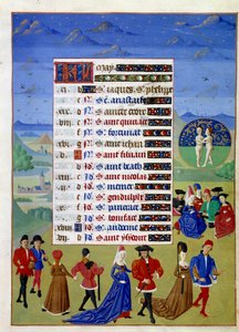 Mai : les courtisans se promènent - Master of Jean Rolin II