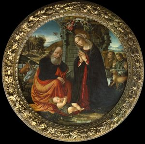 La Nativité, avec Marie et Joseph en route pour Bethléem, l