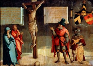 Crucifixion avec donateurs, 16e siècle