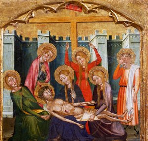 Déposition dans le tombeau, par le Maître de Rubio, prédelle du retable de l