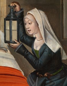 (détail) du Boucher Maléfique, du Retable de Saint-Nicolas