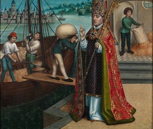 Le Miracle du Grain, du Retable de Saint Nicolas, c.1486-93 - Master of The Legend of St. Lucy
